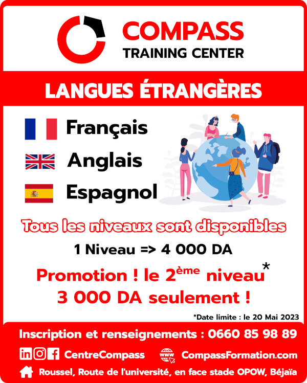 Formation langues bejaia compass 